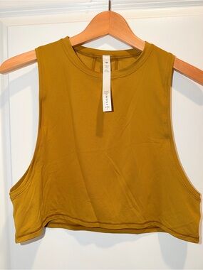 Lululemon Muscle Love Crop Tank Top - Mustard Golden Spice
